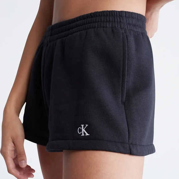 CALVIN KLEIN Archive Logo Fleece Shorts in Black‎ - Picture 1 of 11